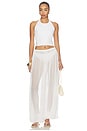 view 5 of 6 PANTALON WIDE LEG in White