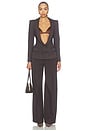 view 6 of 6 Pleated Tailored Trouser in Brown