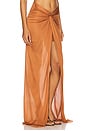 view 2 of 6 Knotted Skirt in Rust