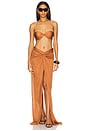 view 5 of 6 Knotted Skirt in Rust