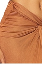 view 6 of 6 Knotted Skirt in Rust