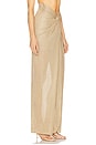 view 3 of 7 Knotted Skirt in Camel