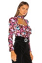 view 2 of 4 Floral Blouse in Print Flowers Black