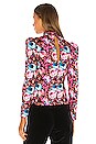 view 3 of 4 Floral Blouse in Print Flowers Black