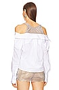 view 3 of 5 Off Shoulder Button Down in White