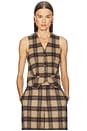 view 1 of 5 Plaid Top in Beige