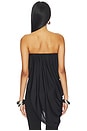 view 4 of 5 Asymmetric Drape Top in Black