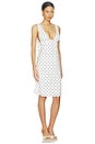 view 3 of 4 ROBE SABRINA in White Polka Dot