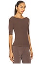 view 2 of 4 Swan Top in Brown