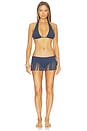 view 4 of 4 Fringe Bikini Bottom in Navy