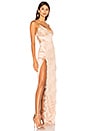 view 2 of 4 Satin Motel Jay Gown in Rose Satin & Nude Lace