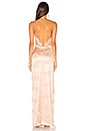 view 3 of 4 Satin Motel Jay Gown in Rose Satin & Nude Lace