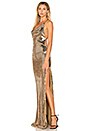view 3 of 5 Fishscale Dupey Gown in Gold Giselle