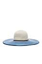 view 4 of 4 Cecily Hat in Ivory & Cobalt