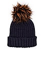 view 4 of 4 GORRO DE PIEL SINTÉTICA DANI in Navy