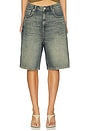 view 1 of 6 Susara High Waisted Shorts in Blue & Green Wash