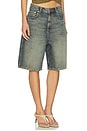 view 2 of 6 Susara High Waisted Shorts in Blue & Green Wash