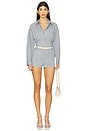 view 5 of 6 Paulia High Waisted Shorts in Blue