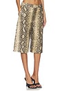 view 2 of 6 Allis Mid Waist Snake Shorts in Pale Khaki Snake