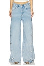 view 1 of 7 X Barbie Stacie High Waisted Wide Jeans in Vintage Blue Denim