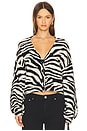 view 1 of 4 Zebba Cardigan in Black & Birch Tiger