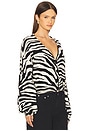 view 2 of 4 Zebba Cardigan in Black & Birch Tiger