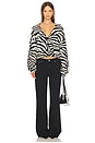 view 4 of 4 Zebba Cardigan in Black & Birch Tiger