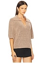 view 2 of 4 Alpha Polo Pullover in Rose Dust Melange