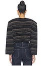 view 4 of 5 Sida Striped Pullover Sweater in Black & Chesnut Striped