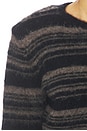 view 6 of 5 Sida Striped Pullover Sweater in Black & Chesnut Striped