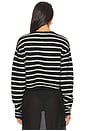 view 3 of 4 Debbie Short Cardigan in Black & White Stripe