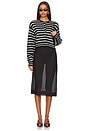 view 4 of 4 Debbie Short Cardigan in Black & White Stripe