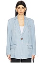 view 1 of 4 Vella Blazer in Light Blue Washed