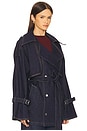 view 3 of 5 Summer Trenchcoat in Unwashed Denim