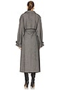 view 3 of 4 Avic Long Coat in Herringbone Black & Grey