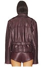 view 4 of 6 X Barbie Ken Biker Jacket in Dark Burgundy