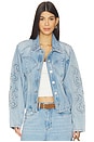 view 1 of 5 X Barbie Stacie Jacket in Vintage Blue Denim