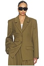 view 2 of 5 Olivia Oversized Blazer in Military Olive Green
