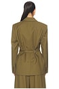 view 5 of 5 Olivia Oversized Blazer in Military Olive Green