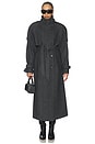 view 1 of 4 Avic Long Coat in Black & Grey