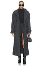 view 2 of 4 Avic Long Coat in Black & Grey