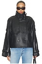 view 1 of 5 Avic Leather Jacket in Black