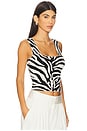view 2 of 4 Zebba Top in Black & Birch Tiger