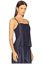 view 2 of 4 Nia Singlet Top in Dark Blue Unwashed