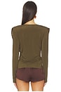 view 4 of 4 Laily Long Sleeve Top in Military Olive Green