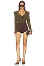 view 5 of 4 Laily Long Sleeve Top in Military Olive Green