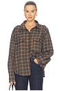view 1 of 5 Leya Shirt in Green Olive Check