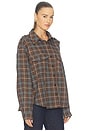 view 2 of 5 Leya Shirt in Green Olive Check