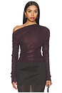view 1 of 4 Vedae Long Sleeve Top in Deep Plum
