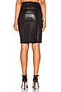 view 3 of 4 FALDA TUBO CUERO in Black